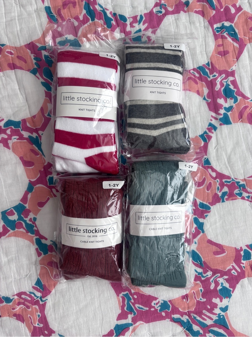 NWT The Little Stocking Co Knit Tights Bundle